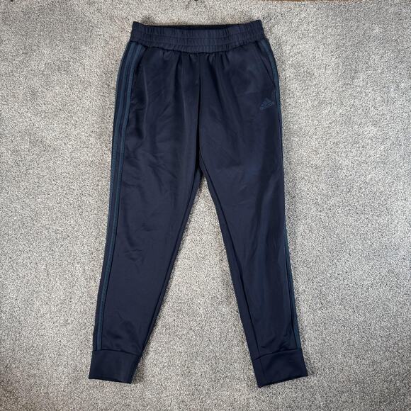 Adidas Pants Womens Medium Navy Blue 3-Stripes Track Joggers Athletic IB2069 - Picture 1 of 14